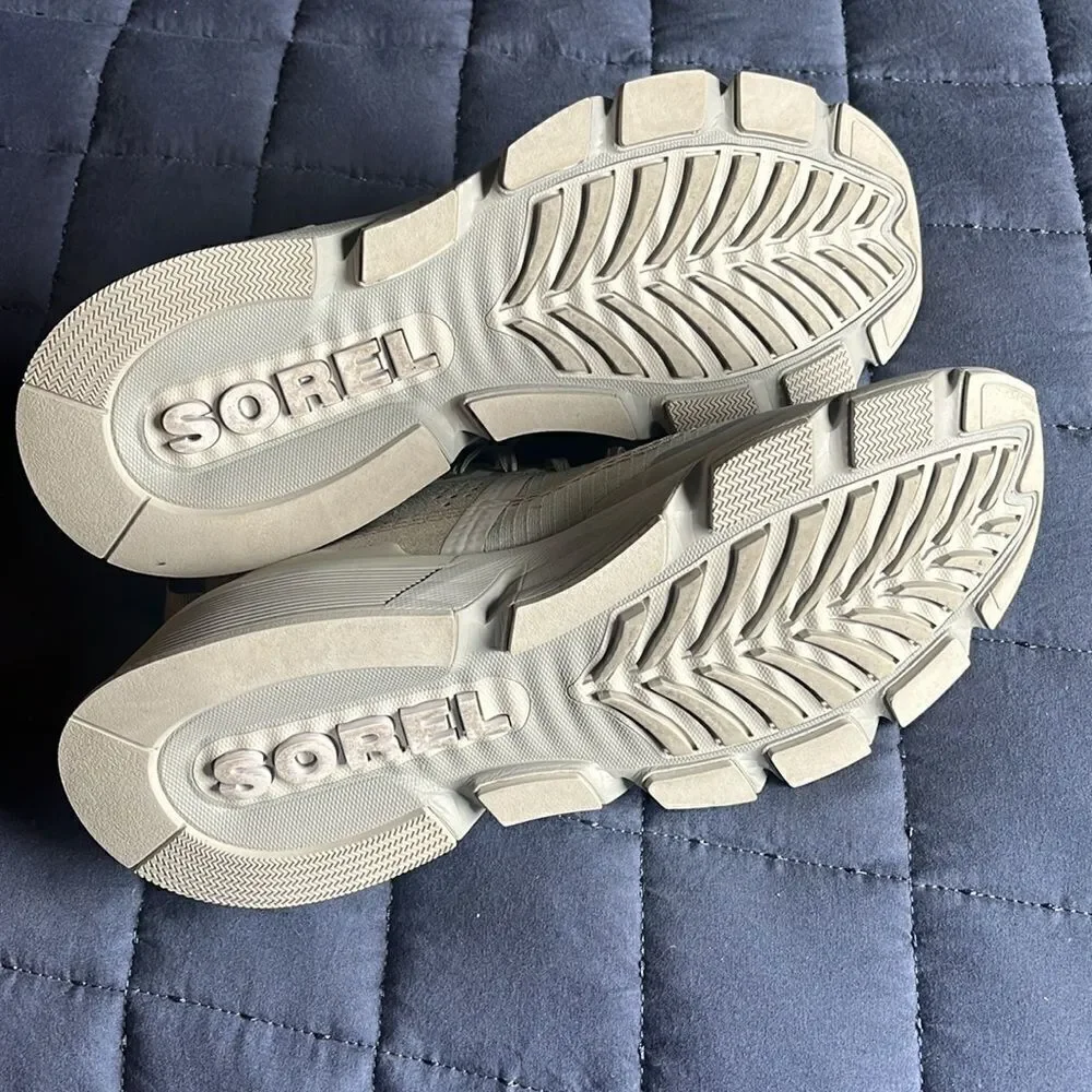 Sorel Women's Kinetic Rush Ripstop Dove Grey Sneaker Leather & Nylon - Size 8.5